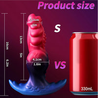 8 Inch Red Fantasy Anal Plug Knotted Dildo - DOG KNOT LUXE
