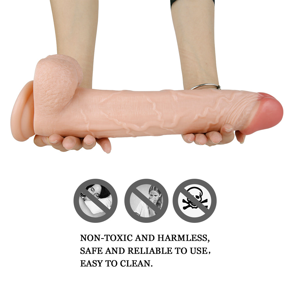 13 Inch Huge & Long Realistic Dildo With Strong Suction Cup
