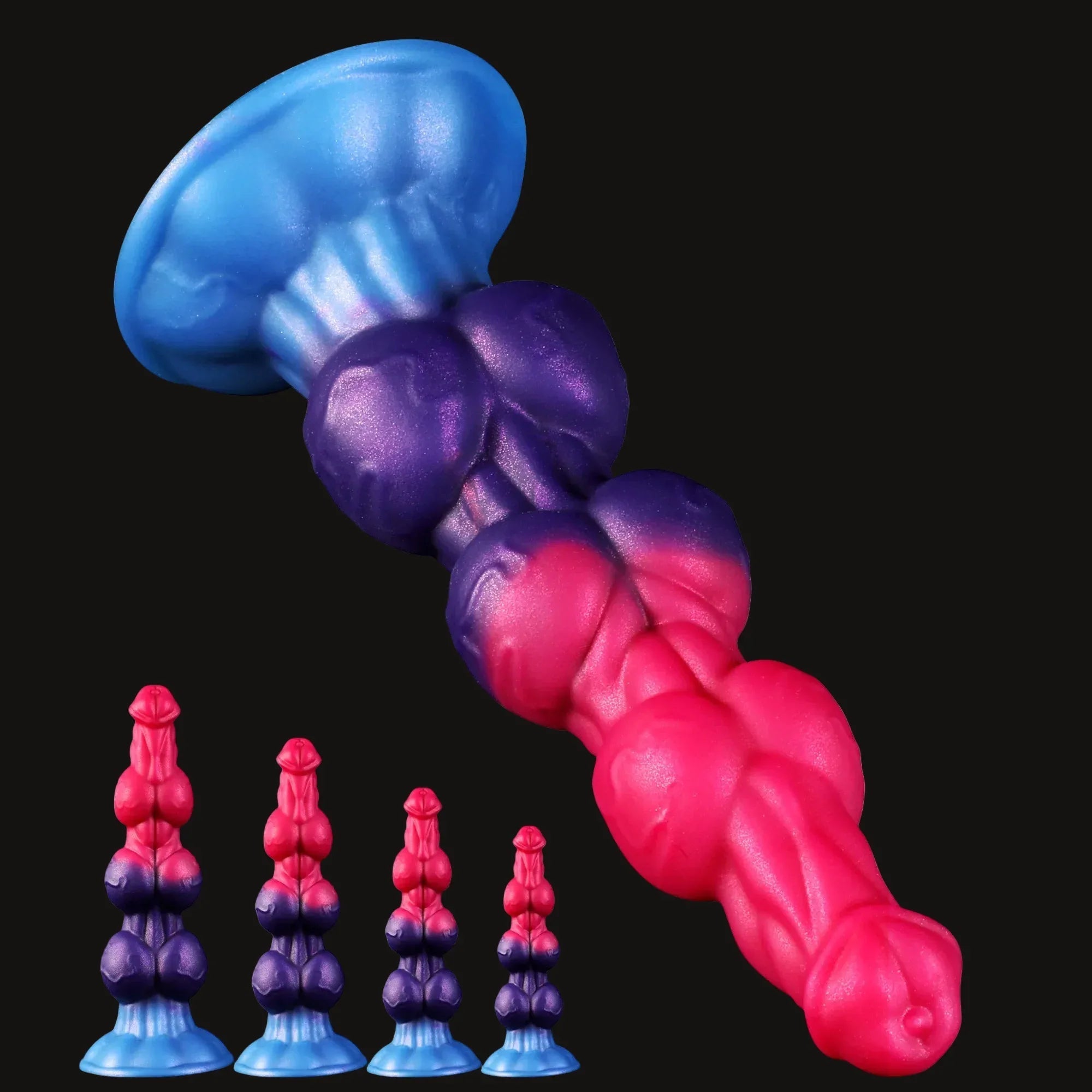 11 Inch Fantasy Multi Knot Dog Dildo - DOG KNOT LUXE