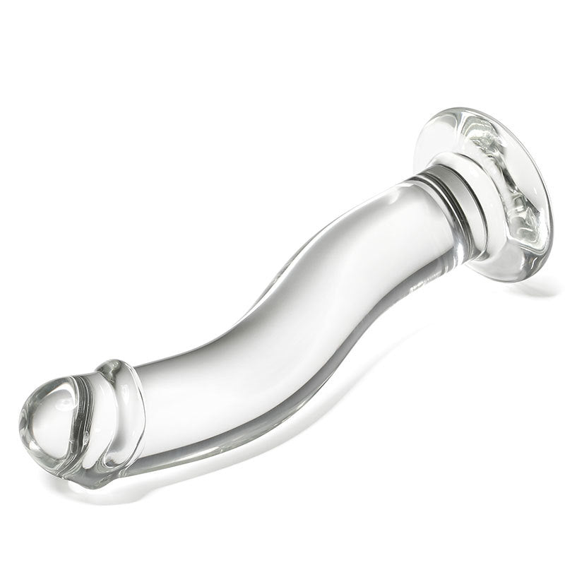 Curved Glass Dildo 6 inch Anal Toy