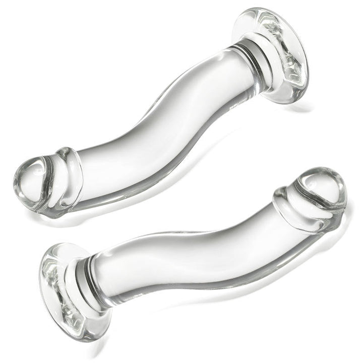 Curved Glass Dildo 6 inch Anal Toy