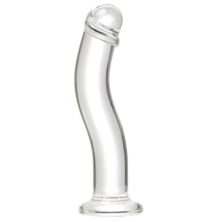 Curved Glass Dildo 6 inch Anal Toy