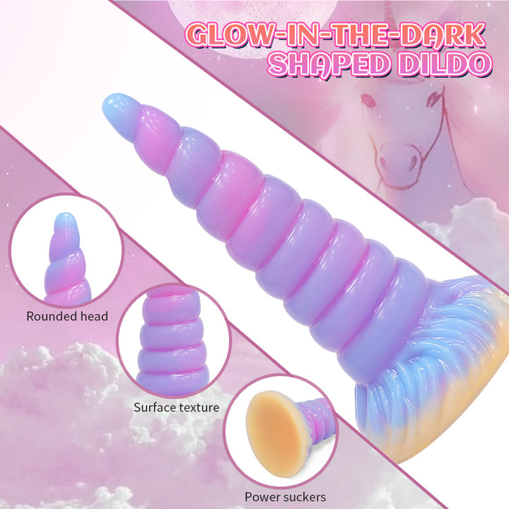 Einhorn-Fantasie-Analdildos mit Licht