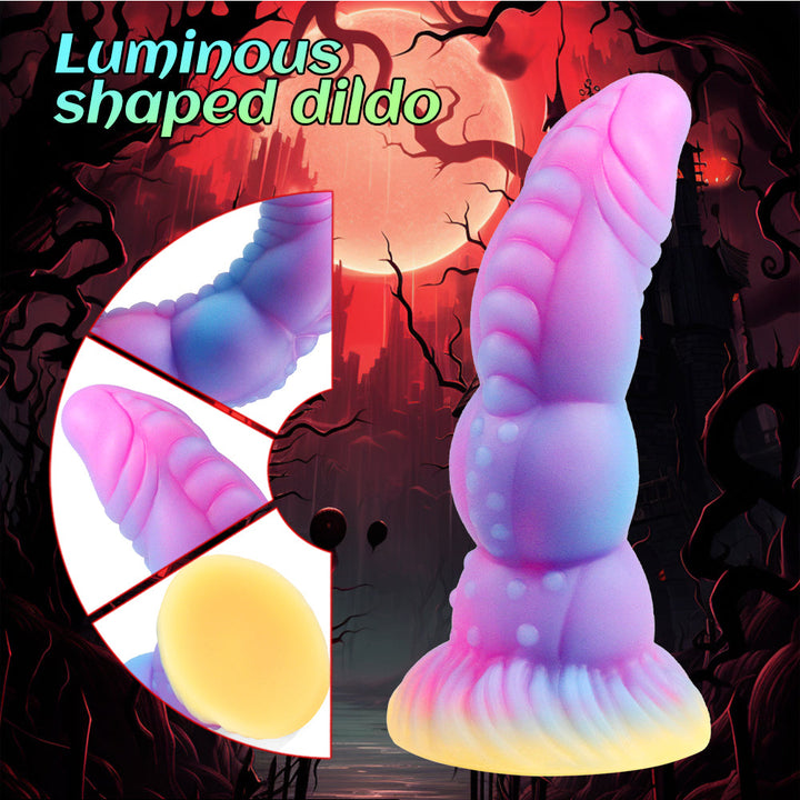 Bunter Drachen-Fantasie-Analdildos mit Licht