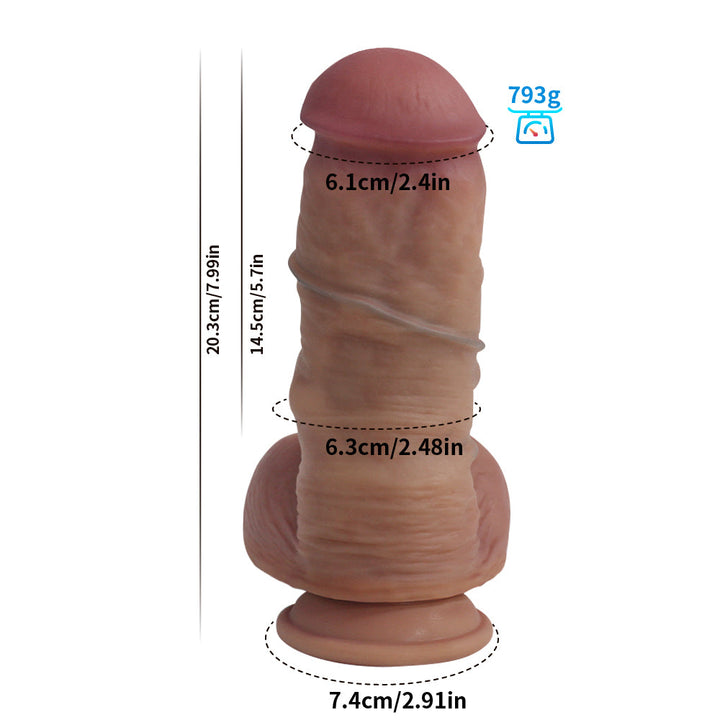 Kleiner fleischfarbener Dildo, Dickform, echt