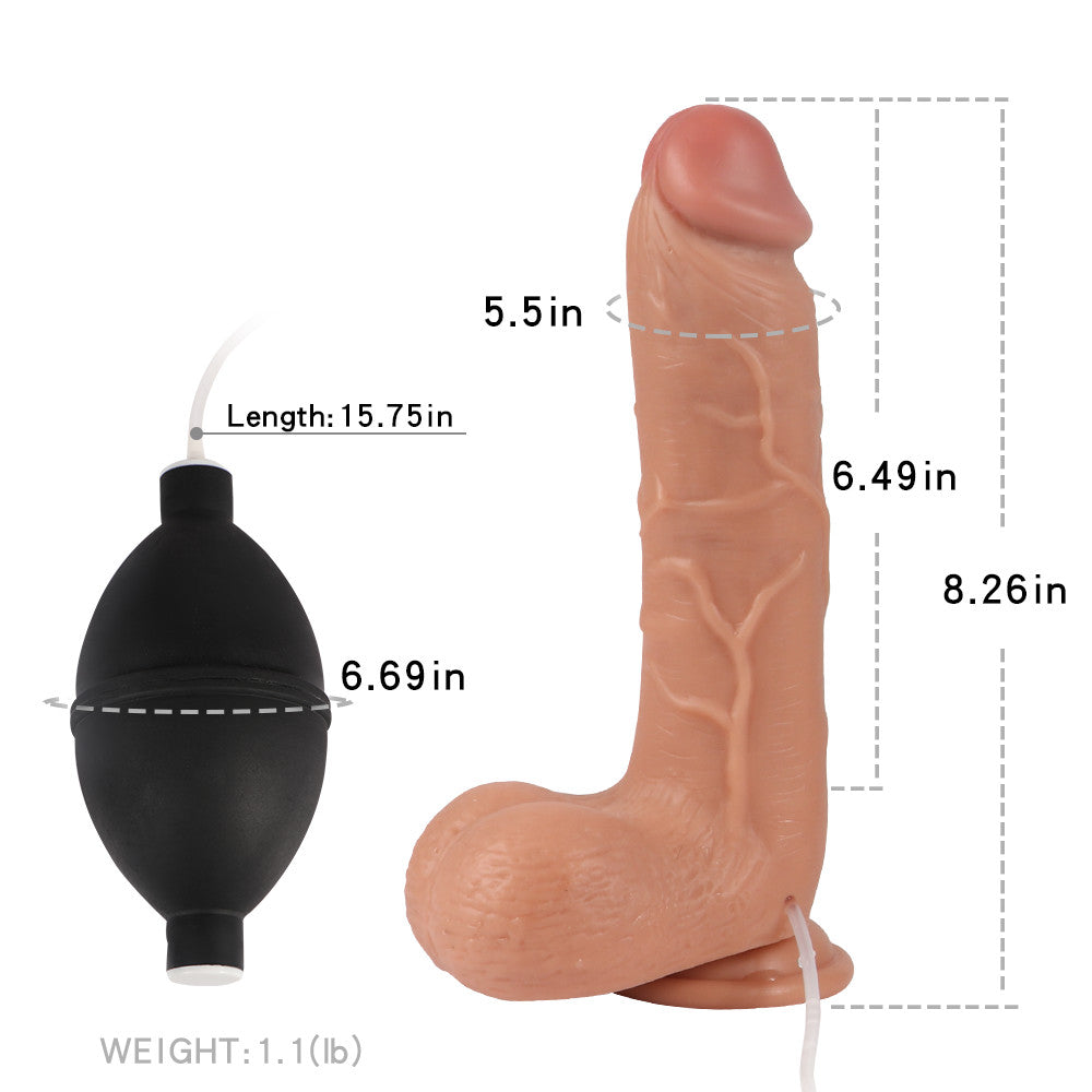 8 Zoll realistischer Squirting-Dildo