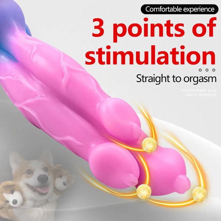 Three Headed Dog Dildo Big Sex Toys