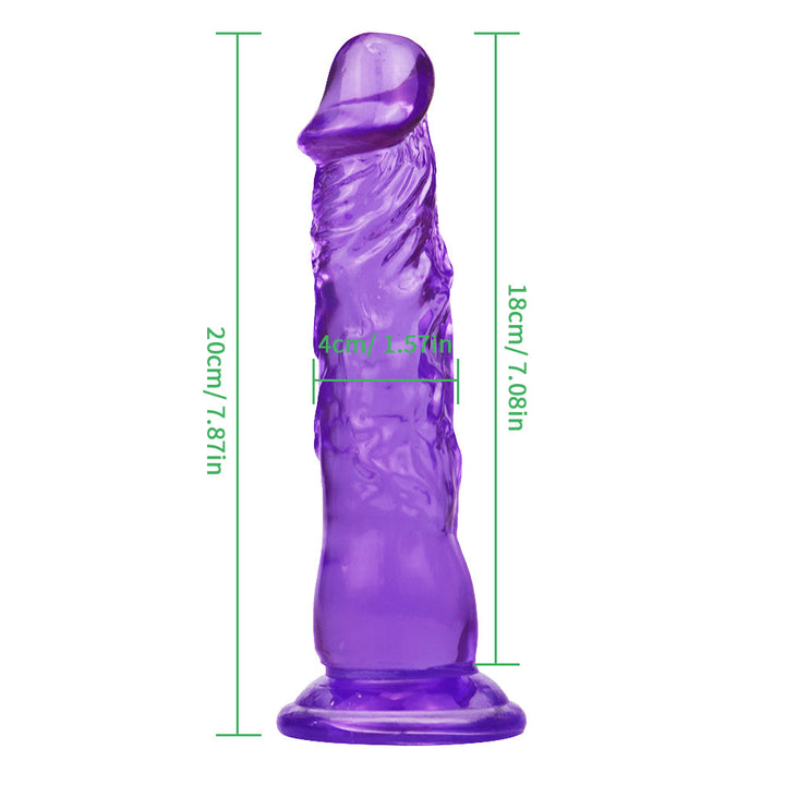 8 Zoll extra gerader lila Dildo