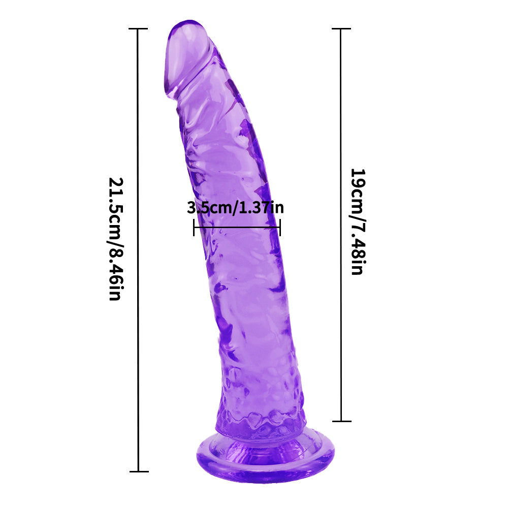 8 Zoll kleiner gerader lila Dildo