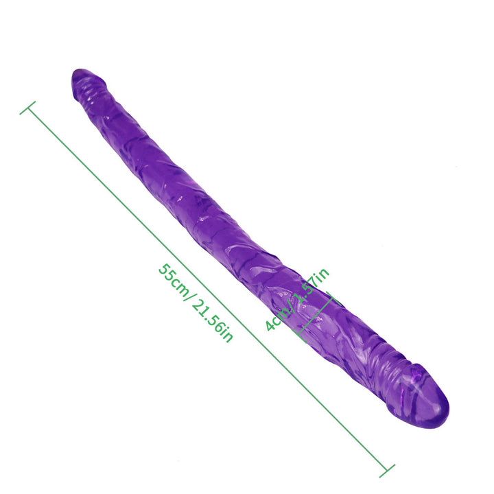 Lilafarbener 22-Zoll-Dildo mit Doppelkopf