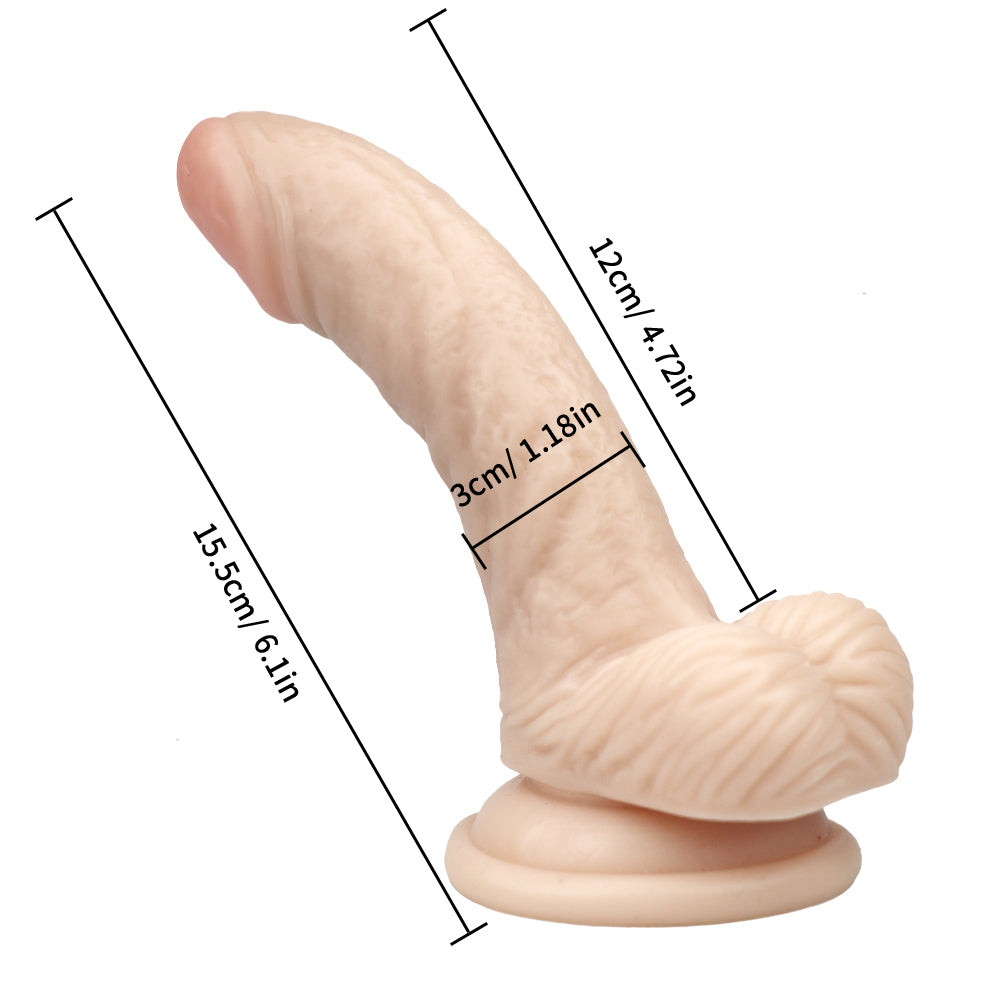 Hautfarbener Curve-Dildo