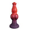 23.1 cm Roter Silikon Monster Knotted Pferde Dildo