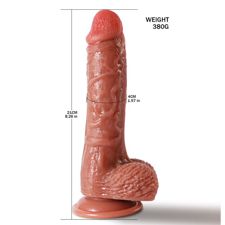 Lebensgroßer Dildo mit 20 cm Saugnapf