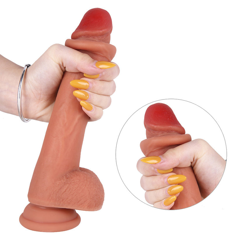 8 Zoll schlanker, weicher, realistischer Dildo