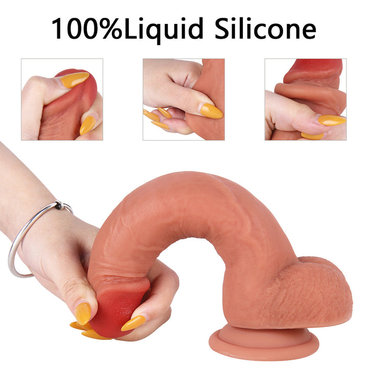 8 Zoll echter Umschnalldildo aus Silikon