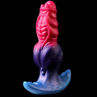 8 Inch Red Fantasy Anal Plug Knotted Dildo - DOG KNOT LUXE