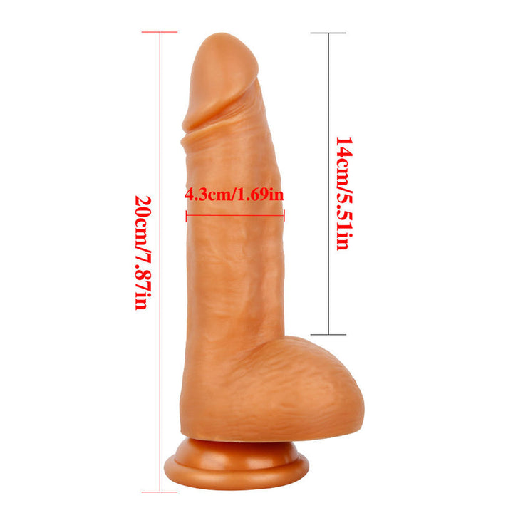 Realistischer Dildo mit Saugnapf aus weichem Silikon