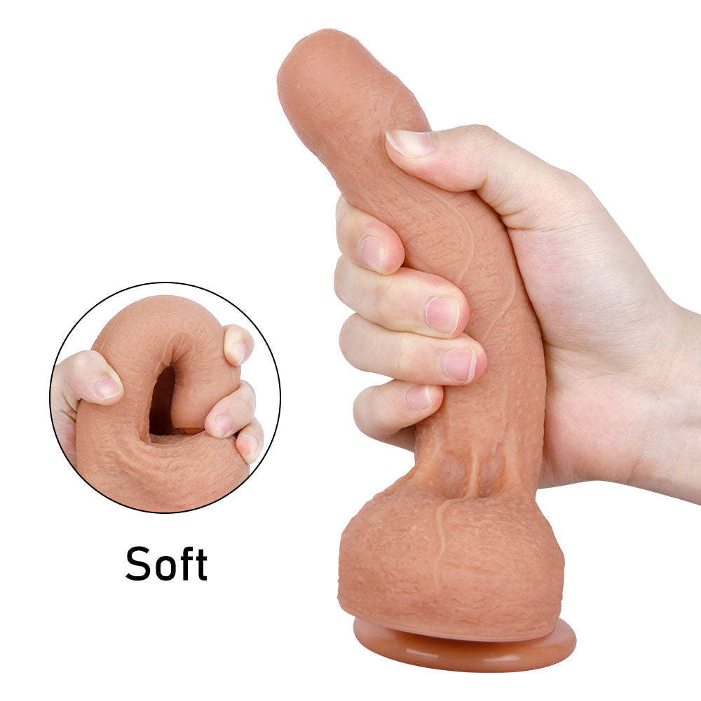 Unbeschnittener Dildo 9 Zoll, realistischer Umschnalldildo