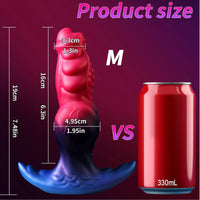 8 Inch Red Fantasy Anal Plug Knotted Dildo - DOG KNOT LUXE