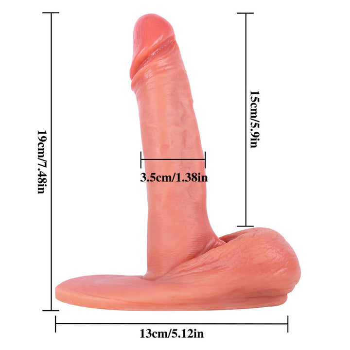 Schlanker realistischer Dildo mit Saugnapf in Pink