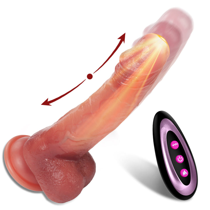 Stoßender Dildo-Vibrator mit Saugnapf