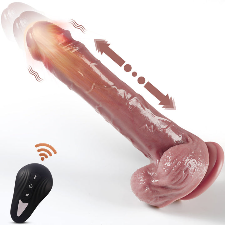 Realistischer Dildo mit Silikon-Vibrator in Fleischfarbe