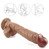 画像をギャラリー ビューアにロード 9 Zoll brauner Dildo