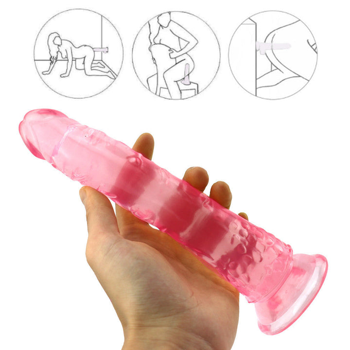 8 Zoll kleiner gerader rosa Dildo