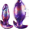 18 cm Lila Silikon Aufblasbar Buttplug