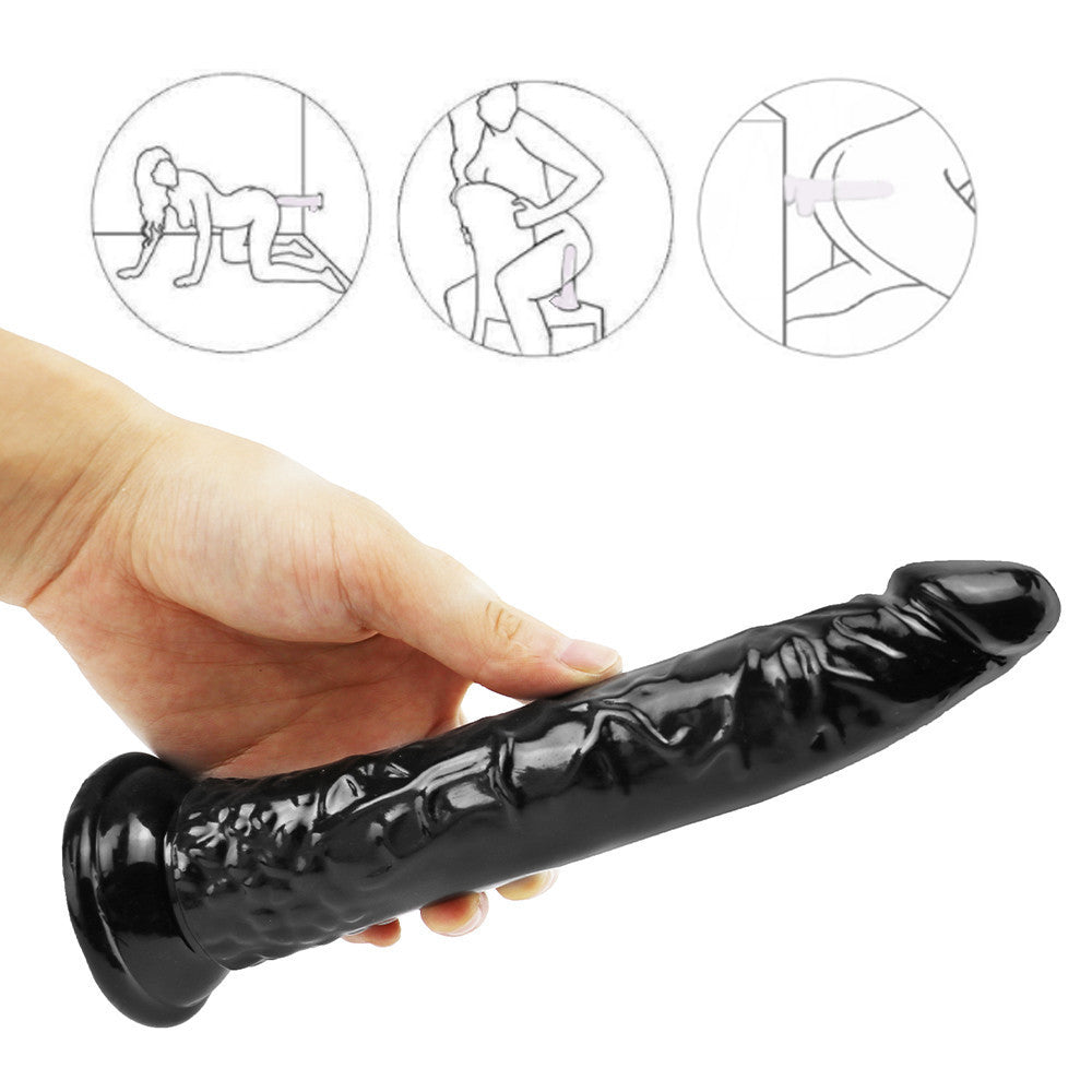 8 Zoll kleiner gerader schwarzer Dildo