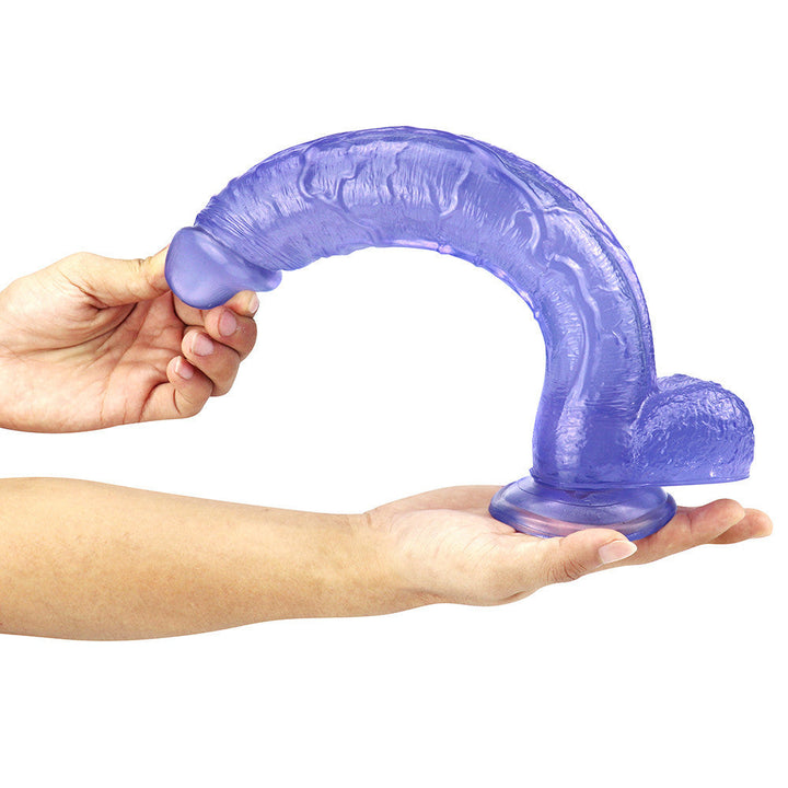 10 Zoll blauer Dildo mit krummem Mund