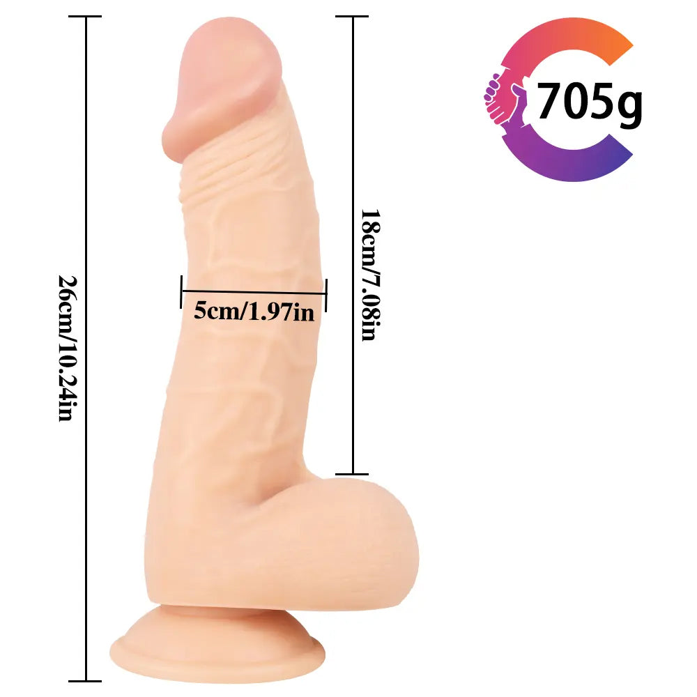 10 Zoll Umschnalldildo, realistisches Spielzeug