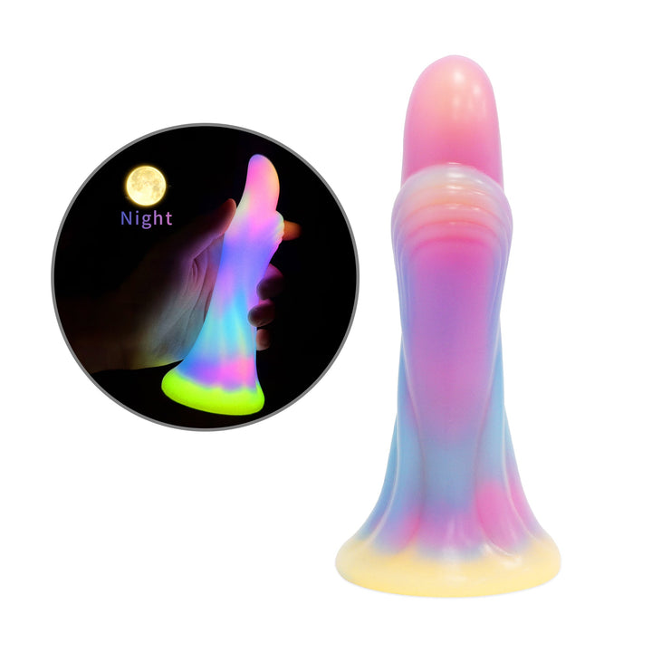 6,18 Zoll bunte Daumen-Fantasie-Analdildos