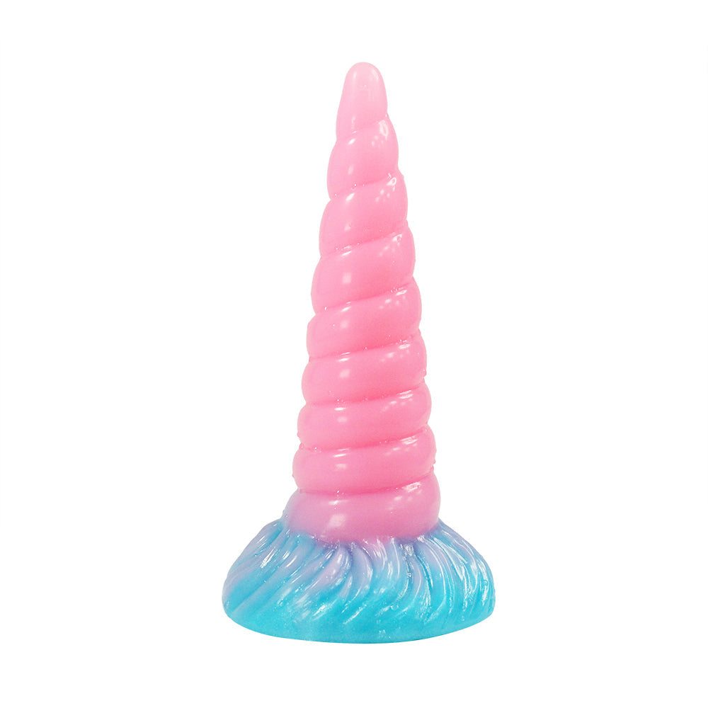 Einhorn-Dildo, 20,3 cm, rosa, mit Beleuchtung