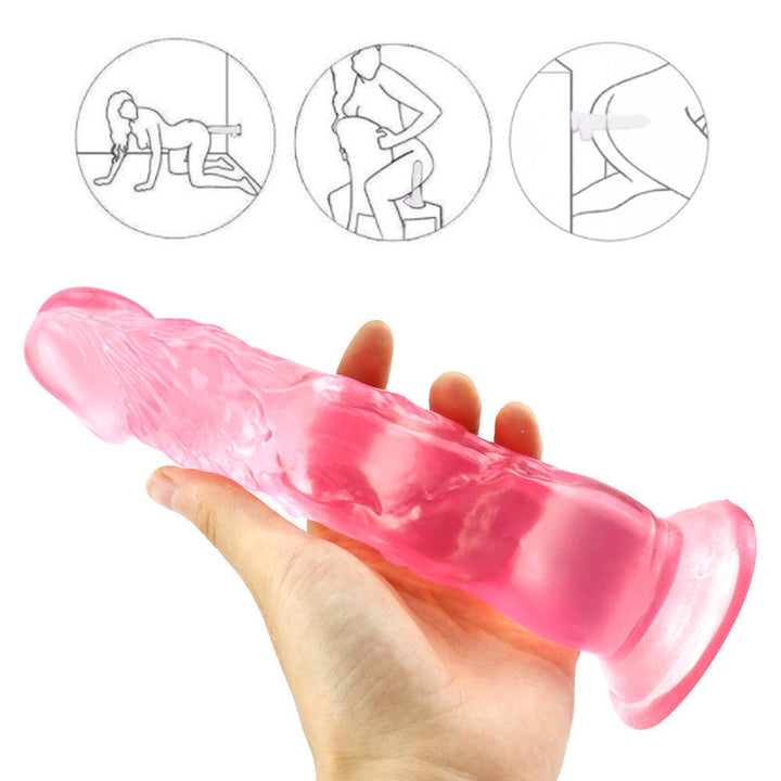 8 Zoll extra gerader rosa Dildo