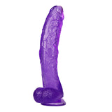 画像をギャラリー ビューアにロード 12 Zoll großer violetter Jelly-Dildo mit krummem Mund