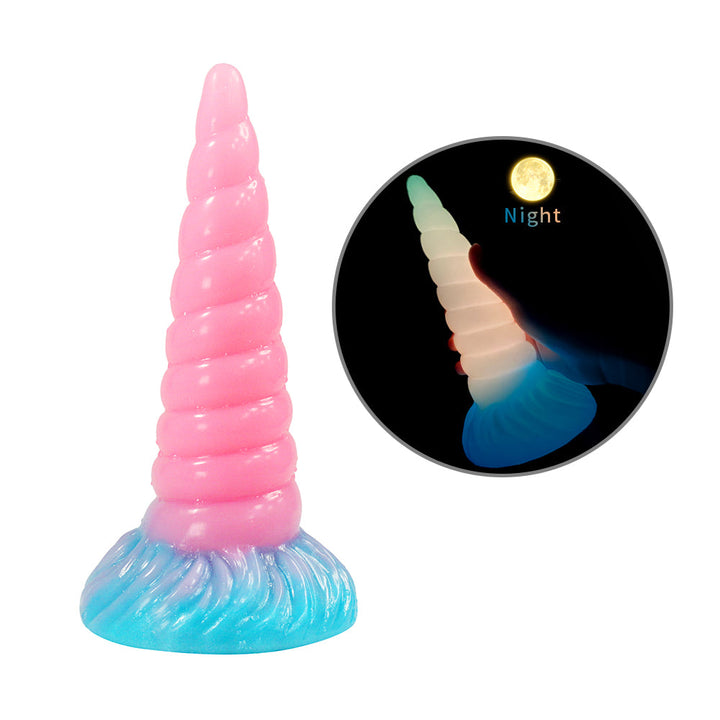 Einhorn-Dildo, 20,3 cm, rosa, mit Beleuchtung