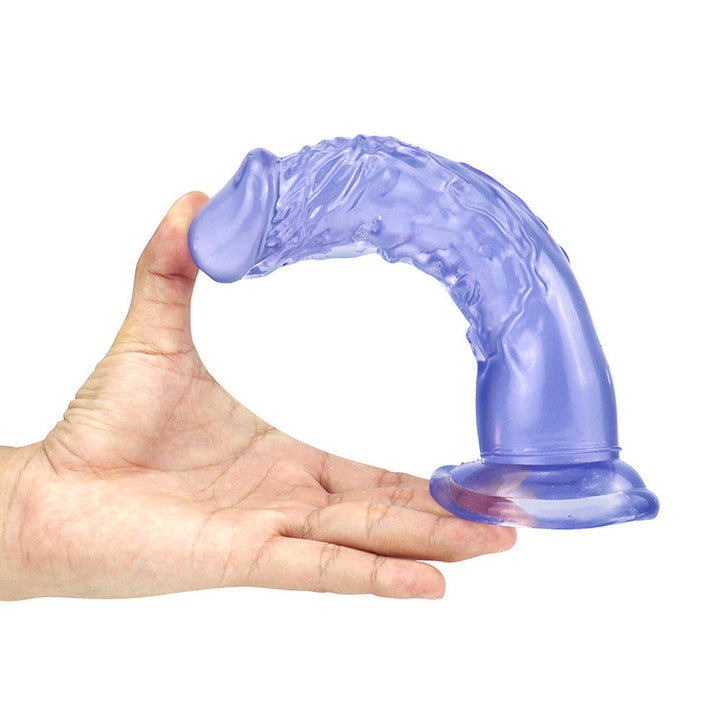 8 Zoll supergerader blauer Dildo