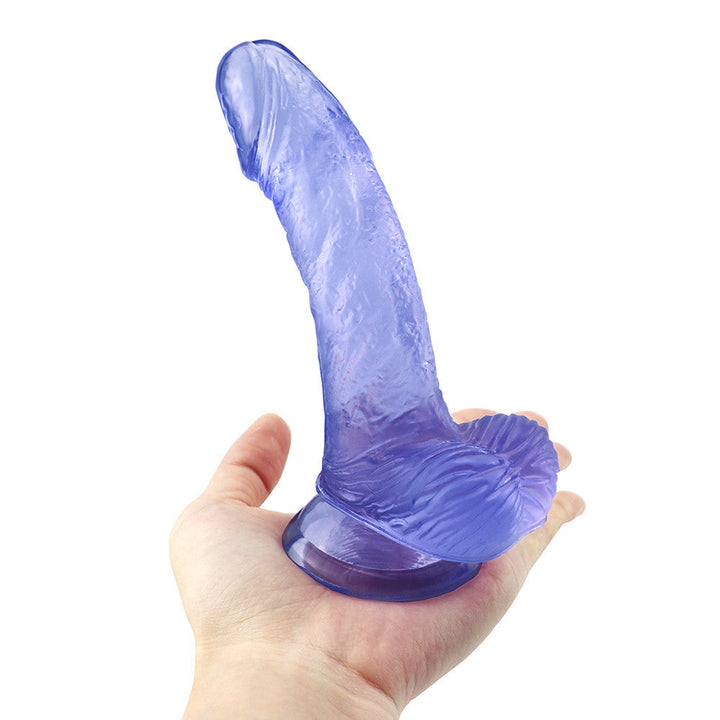 Blauer gebogener Dildo