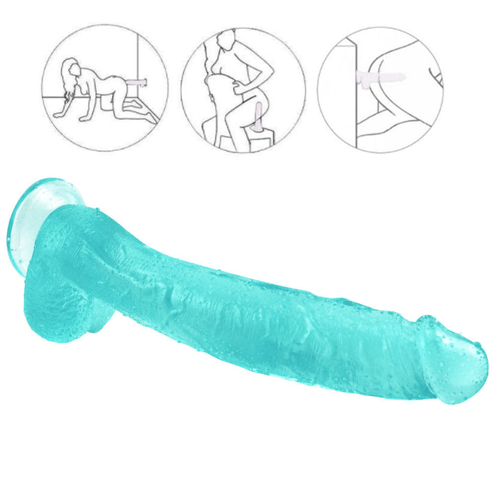 10 Zoll grüner Dildo mit krummem Mund