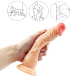 Charger l&#39;image dans la galerie, 8 Zoll supergerader fleischfarbener Dildo