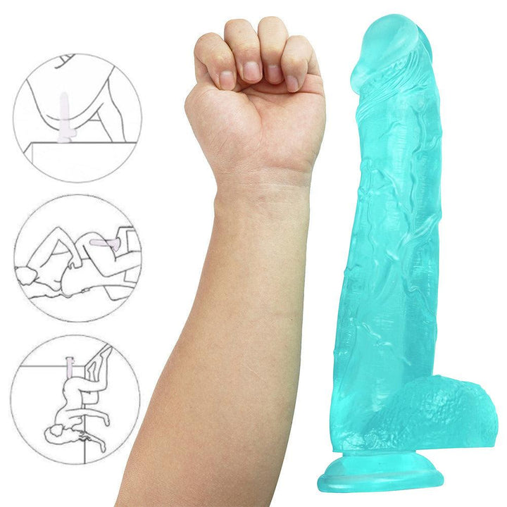 12 Zoll großer grüner Dildo mit großem Kopf