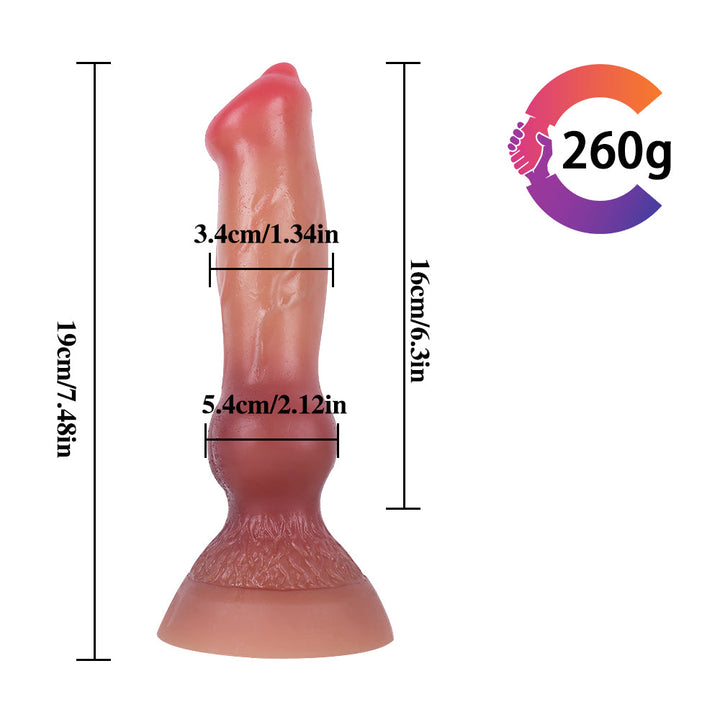 Wolf Dildo Knots Silicone 7 inch