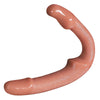 Gebogener Langer Fleischfarben Silikon Doppeldildo