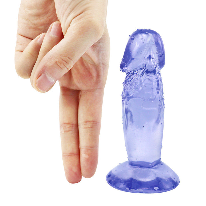 Kurzer rauer blauer Dildo