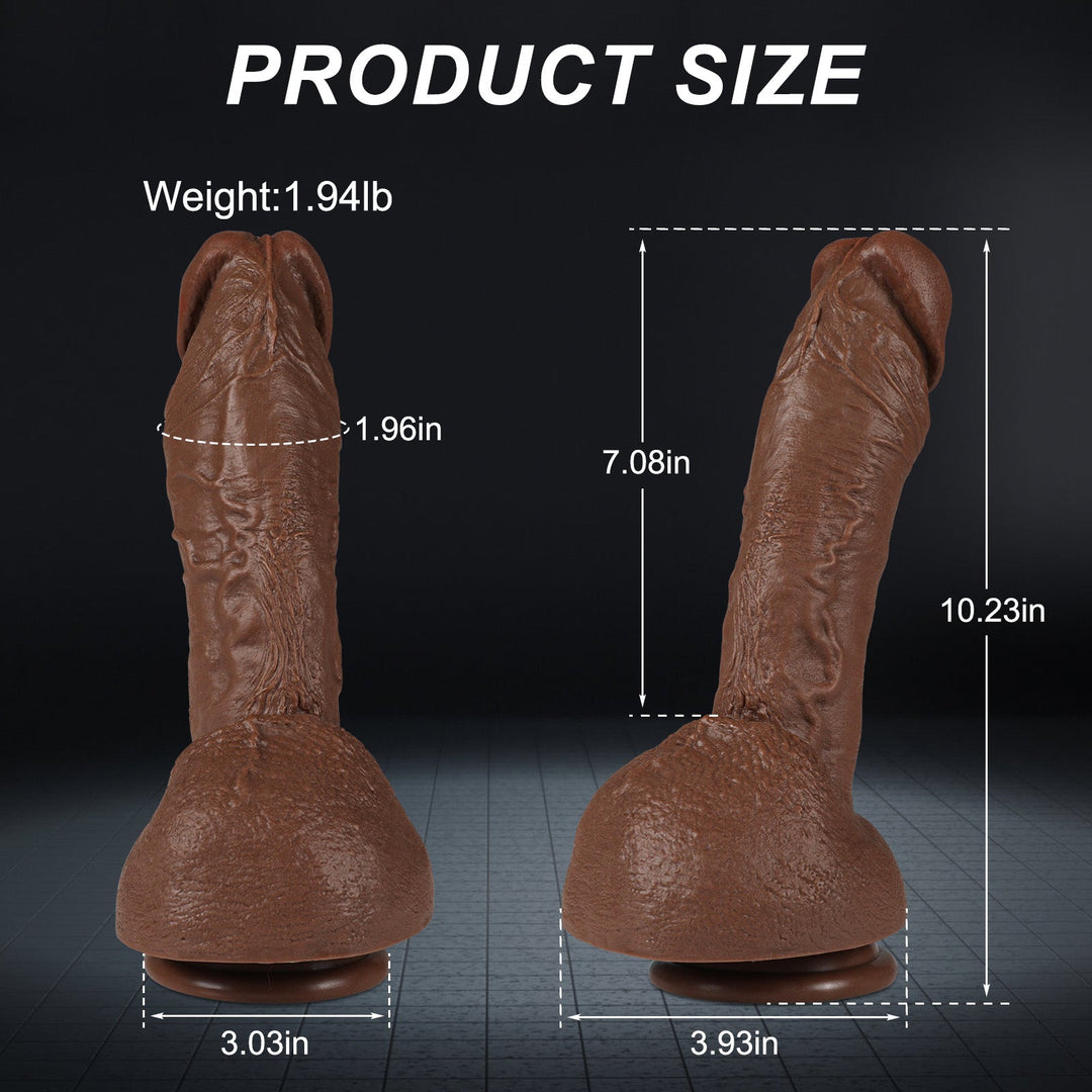 G-Punkt-Stimulation – Brauner realistischer Dildo