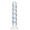 18 cm Blue Glass Dildo Mit Gewinde