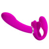 19 cm Rosa Silikon Vibrator Strapless  Strapon Dildo