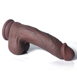 Charger l&#39;image dans la galerie, 7 Zoll großer, gebogener, realistischer Dildo in Schwarzbraun