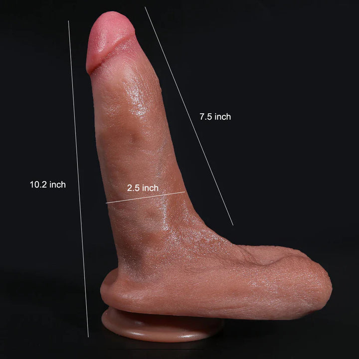 Lebensechter Dildo mit großem Saugnapf, 10 Zoll